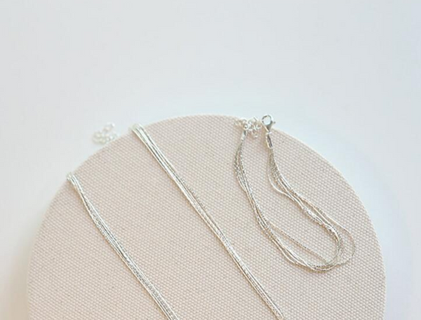 Sterling Silver Waterfall Strand Necklace